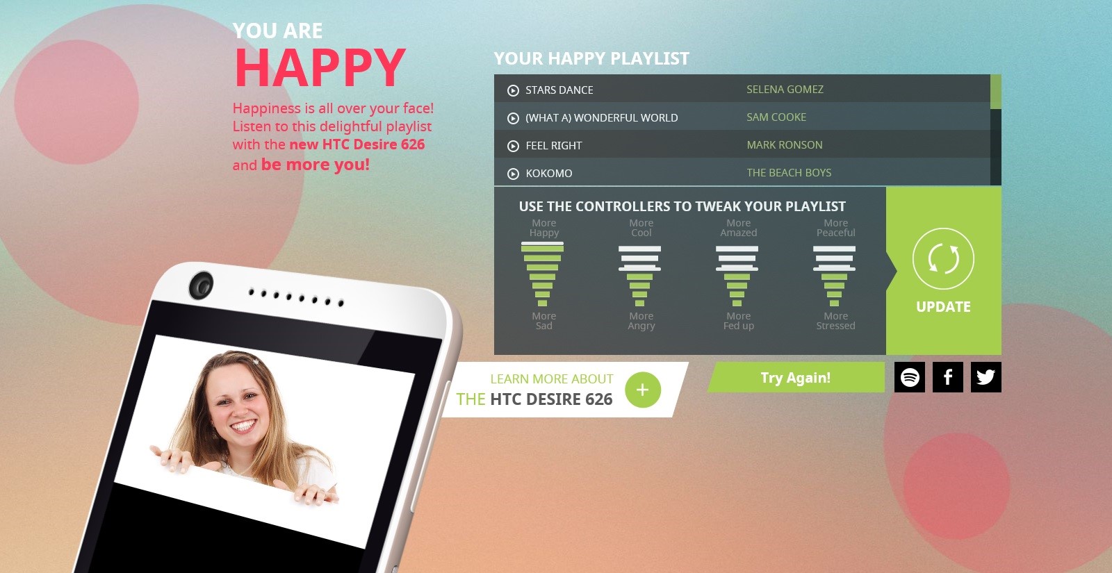 spotify htc emotions media player